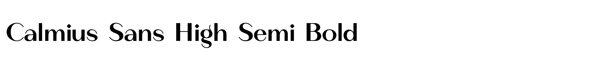 Calmius Sans High Semi Bold image